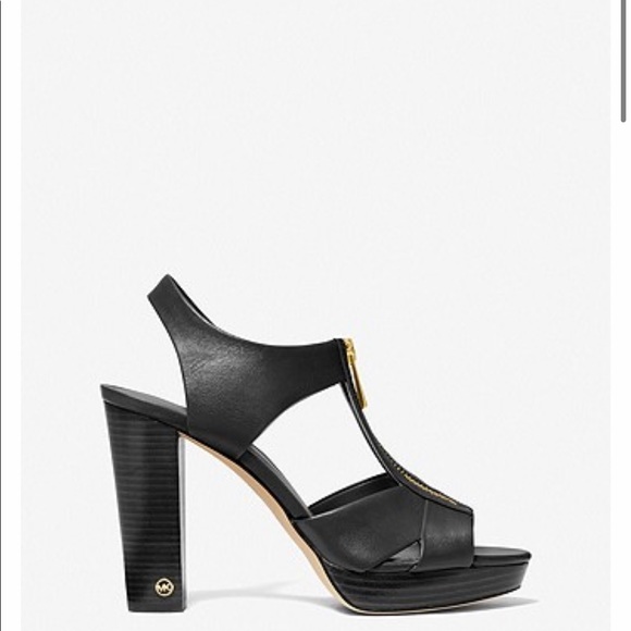 MICHAEL KORS LIESEL LOCK PLATFORM Black Sandal#7.5 - Picture 3 of 6